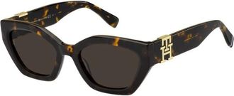 Tommy Hilfiger Authentieke zonnebril met eersteklas service - Dames - Zonnebrillen - Bruin - 54 MM - Accessoires