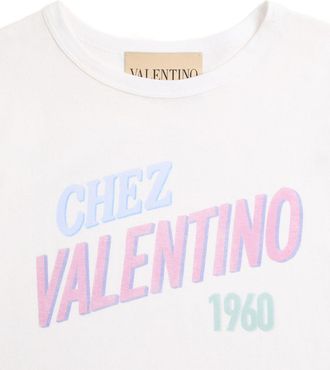 Valentino Logo-Print Cotton T-shirt - White