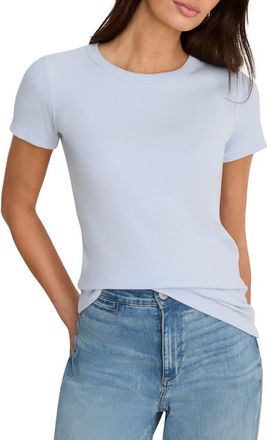 Nic+Zoe Perfect Rib Cotton Blend T-Shirt in Sky at Nordstrom, Size X-Small