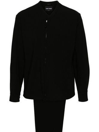 Giorgio Armani Wollen jack en broek set - Zwart
