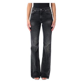 Haikure Flora Flared Jeans - Dames - Flared Jeans - Zwart - W25 - Katoen - Jeans