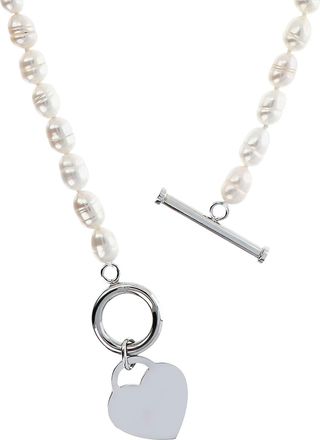 Autentica Cultured Pearl Heart Charm 18