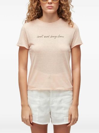 Osklen T-shirt met ronde hals en korte mouwen - Beige