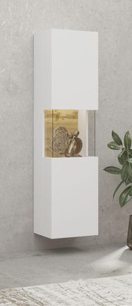 Inosign Vitrine »Ava, Breite 36 cm, hängend und stehend montierbar« moderne grifflose Vitrine, Hochschrank mit Eckverglasung
