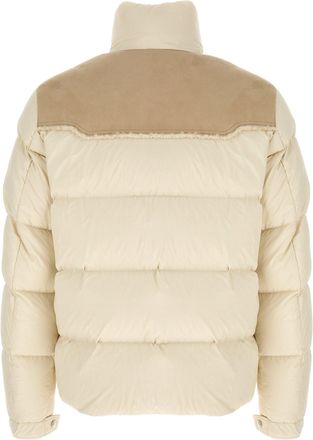 Moncler Mens Beige Polyamide Full-Length Jacket Clothing