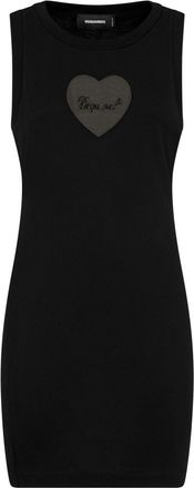 Dsquared2 logo-embellished cotton minidress - women - Cotton/Polyamide - S - Black