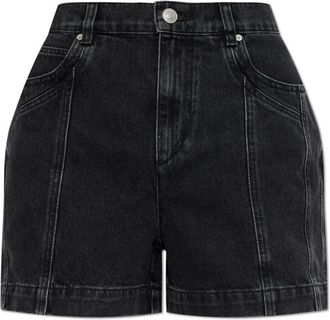 Isabel Marant Denim Shorts, female, Black, Size: XL Joely Denim Shorts