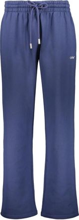 Off-white Lichtgewicht Broek met Trekkoord - Heren - Sweatpants - Blauw - S - Katoen - Broeken