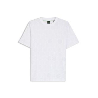 BOSS Regular-fit T-shirt in cotton with sporty motif