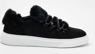 Hogan Womens H365 Wintery Sneakers In Black