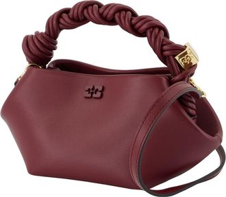 Ganni Womens Bou Mini Crossbody Bag Burgundy Synthetic
