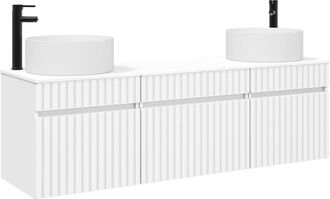 vidaXL Juego De Muebles De Ba&ntilde;o 3 Uds. Blanco 49 X 44,5 X 65,5 Cm Vidaxl