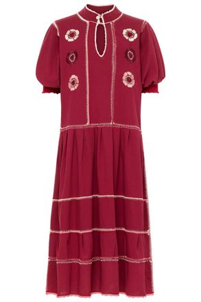 Carolina K Dom Oaxaca Dress In Wine