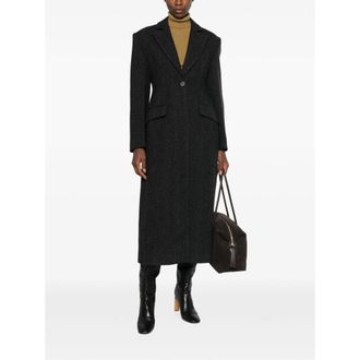Tela Longline Wool Coat - Gray