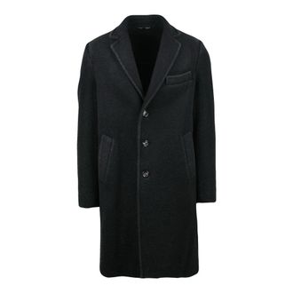 Circolo 1901 Single-Breasted Coat - Heren - Mantel - Zwart - M - Wol - Jassen