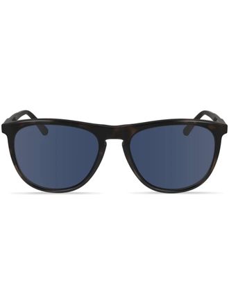 Calvin Klein logo-print sunglasses - Brown