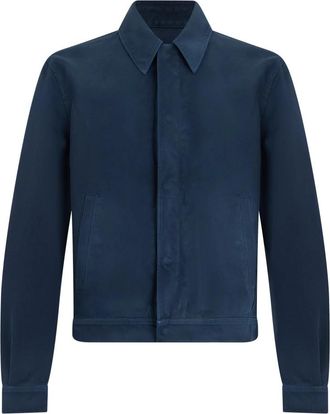 Fendi Blouson - Heren - Zomerjassen - Blauw - M - Katoen - Jassen