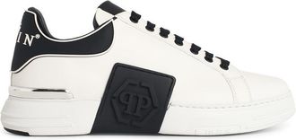 Philipp Plein Wei&szlig;e Lear-Sneaker Phantom von Philipp Plein