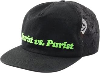 Louis Vuitton Pre-owned Cappello in Cotone e Pelle con Mesh LV Message - - Pre-owned - Uomo - Nero - ONE SIZE