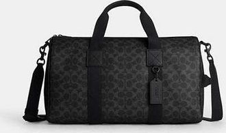 Coach Mens Explorer Duffle Bag 45 in Black | PVC