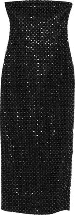 Rotate beaded-embellishment maxi dress - Zwart