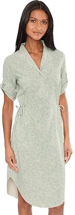 Royal Robbins Spotless Traveler Dress Short Sleeve Womens Clothing Sage Leaf Briar Print : SM, Polyester/Jersey/Elastane