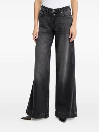 Versace Jeans Couture logo-embroidered jeans - Black