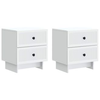 vidaXL Armario De Noche 2 Pcs 43 X 34,5 X 47,5 Cm Madera De Ingenier&iacute;a Vidaxl