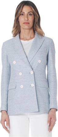 Circolo 1901 Giacca doppiopetto - Dames - Blazers - Blauw - L - Katoen - Jassen