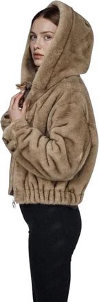 BLONDE No.8 Faux Fur Shearling Jassen - Dames - Jassen - Bruin - S - Jassen