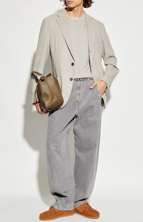 Eleventy Crew Neck T-shirt, Mens, Grey