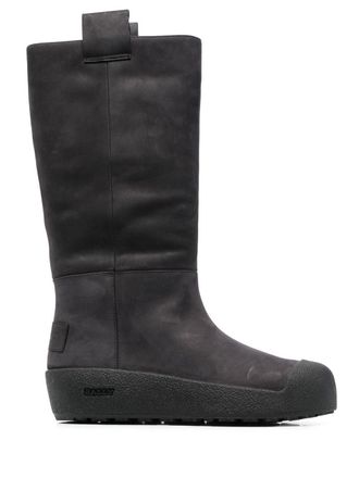 Bally lambskin mid calf boot - Black