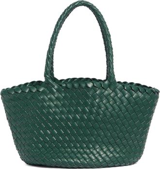 Urban Expression Woven Faux Leather Tote Bag in Emerald at Nordstrom Rack