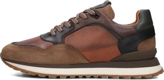Mazzeltov Stijlvolle Cognac Sneakers voor Vrouwen - Heren - Sneakers - Bruin - 44 EU - Leer - Schoenen