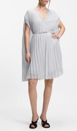 BOSS Doplisse Cape Belted Dress in Pale Lagoon at Nordstrom, Size 14
