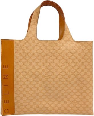 Celine Beige Brown Pvc Leather Handbag Tote Bag (Pre-Owned)