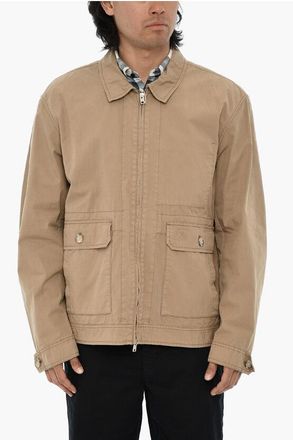 Woolrich Lightweight Cotton Overshirt with Zip Closure size Xxl