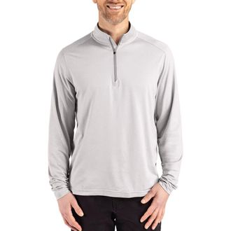 Cutter & Buck Coastline Epic Comfort Half Zip Performance Pullover in Concrete at Nordstrom, Size Xxx-Large