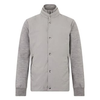 Herno Jassen, Heren, Grijs, L, Lichtgewicht Jack met Contrasterende Mouwen