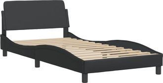 vidaXL Estructura De Cama Dover Cuero Sint&eacute;tico Negro 100x203 Cm Vidaxl