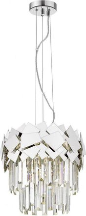 Netlighting Celine Crystal Laser Cut 4 Light Ceiling Chrome