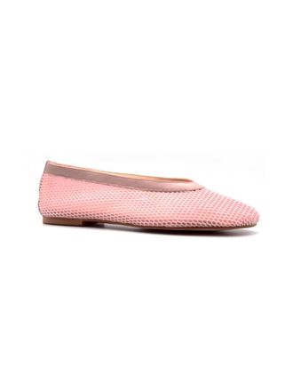 French Sole Womens Renee Mesh Ballet Flat In Pink