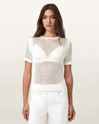 AllSaints Paloma Open-Knit T-Shirt