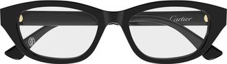 Cartier Cat-eye Optisch Montuur - Dames - Brillen - Zwart - 54 MM - Accessoires
