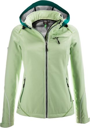 Deproc Softshelljacke DEPROC ACTIVE MECATINA PEAK WOMEN, Damen, Gr. 44L, gr&uuml;n, 100% Polyester, k&ouml;rpernah, gerader Abschluss mit Gummizug, Jacken Softshelljac
