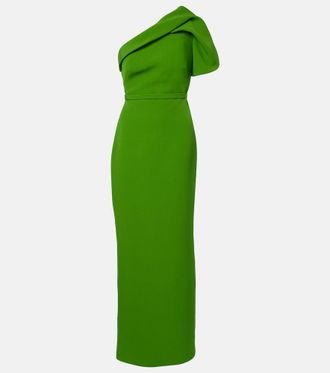 SAFiYAA One-shoulder crepe gown
