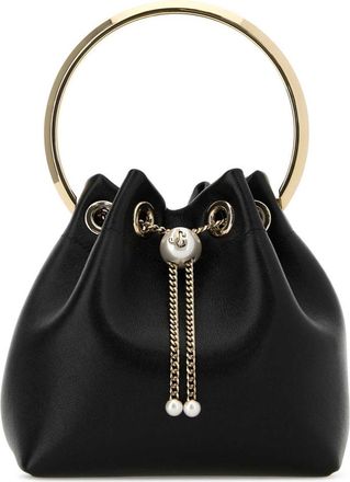 Jimmy Choo London Black Bon Bon Bucket Bag