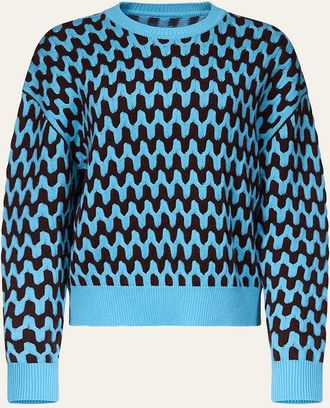 Diane Von Fürstenberg x Henry Zankov Volto Oversized Jacquard-Knit Sweater