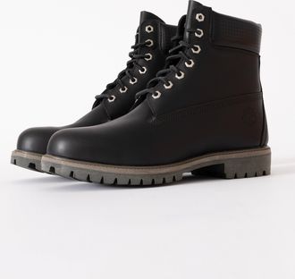 Timberland Mens Premium 6 Inch 6 Full Grain Leather Waterproof Boot in Black - Size UK 10