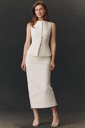 BHLDN Sleeveless Layered Column Maxi Dress